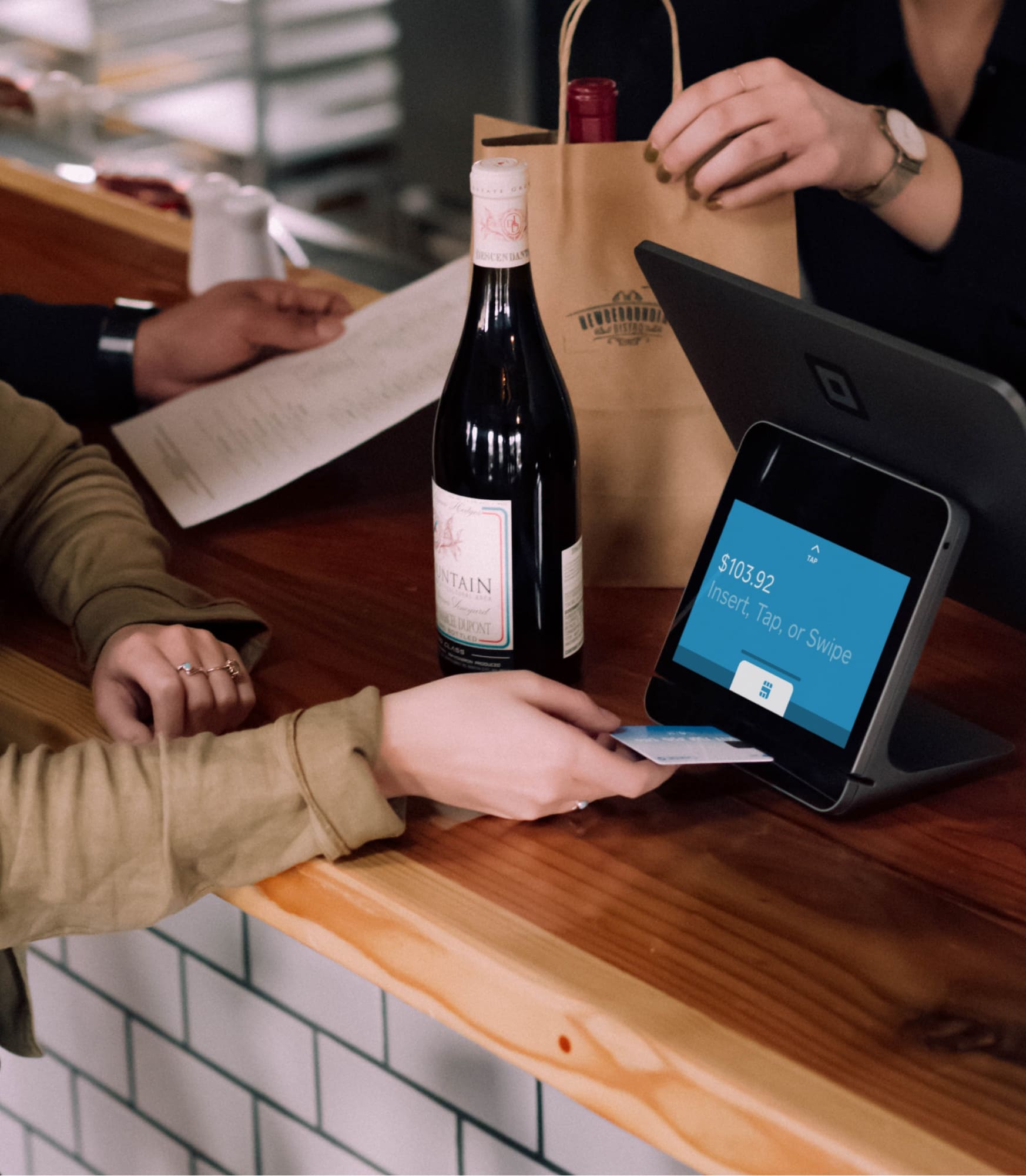 Paying bill with card blog82x